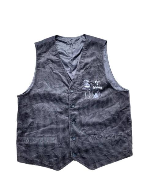 Other Designers Vintage Hanna Barberra Yogi Cartoon Corduroy Vest