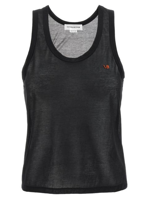 Victoria Beckham Women Logo Embroidery Tank Top