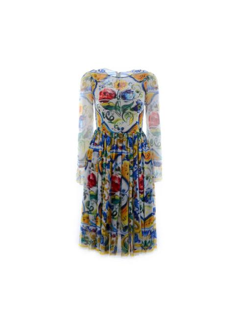 Dolce & Gabbana Dolce & Gabbana Silk Maiolica Dress Women