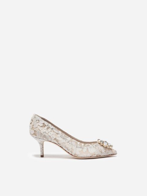 Pump in Taormina lace with crystals