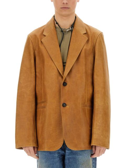 Our Legacy Our Legacy Men Leather Opening Blazer