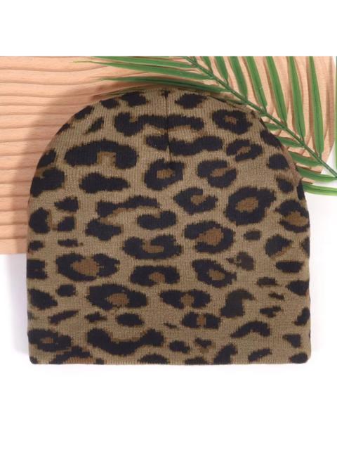 Other Designers Trendy Anime Leopard Style Beanies Winter Warm Hat Cute Cap