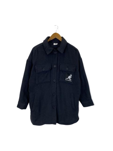 Other Designers KANGOL X H&M BLACK WOOL BUTTON OVERSIZE JACKET