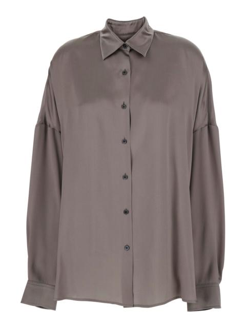 Dries Van Noten Dries Van Noten Women Casia Gray Shirt With Classic Collar And Long Sleeves In Cotton For Women