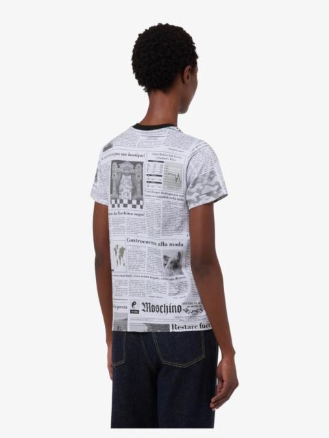 Moschino PRINTED ORGANIC COTTON JERSEY T-SHIRT