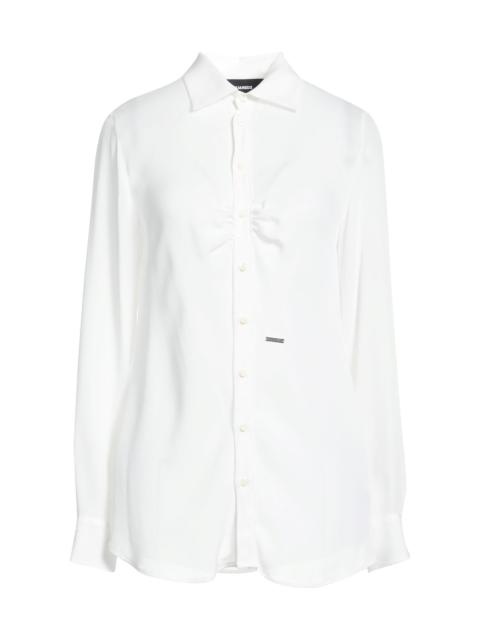 DSQUARED2 White Women's Silk Shirts & Blouses