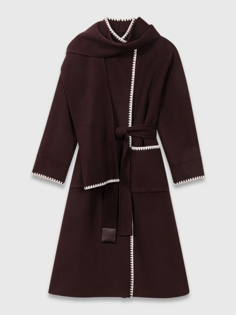 maje Embroidered double-faced coat