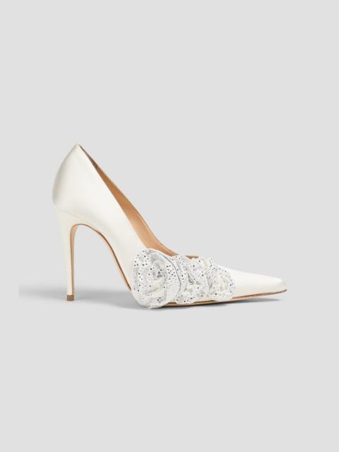 MAGDA BUTRYM Embellished satin pumps