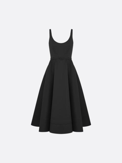Dior Mid-Length Flared Dress with Belt