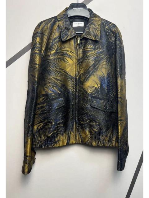 SAINT LAURENT Saint Laurent 21SS Palm Jacquard Teddy Bomber