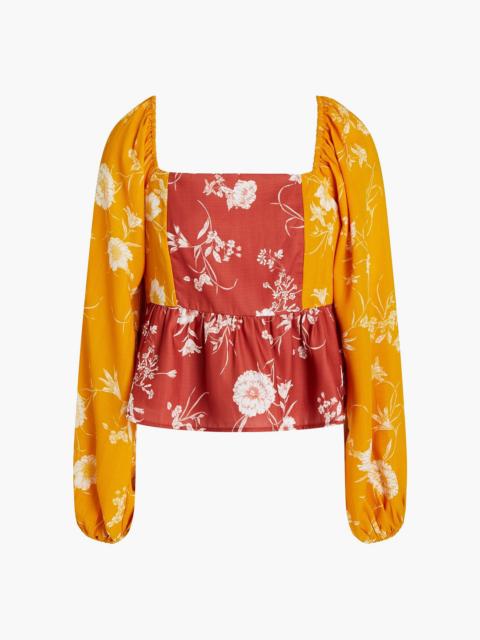 Other Designers Cleo floral-print crepe de chine top