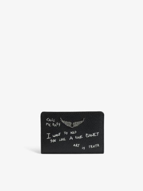 Zadig & Voltaire ZV Pass Graffiti Card Holder