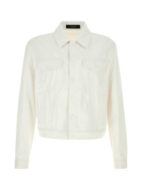 GUCCI Gucci Men White Denim Jacket