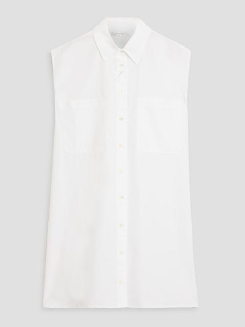 FRAME Cotton-poplin mini shirt dress