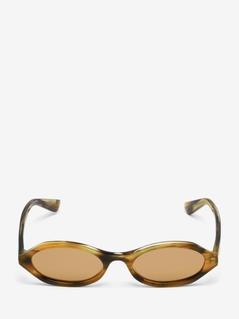 Alexander McQueen Geometric Oval Sunglasses