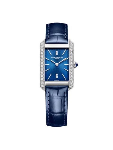 Other Designers Baume et Mercier Hampton Quartz Diamond Blue Dial Ladies Watch M0A10709