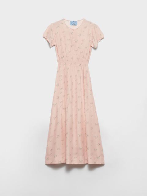Prada Floral print pongé dress