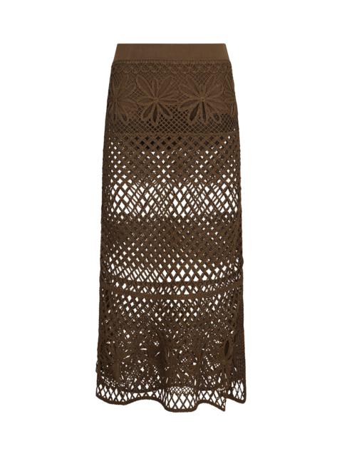 PINKO Crispo Crochet Knit Skirt
