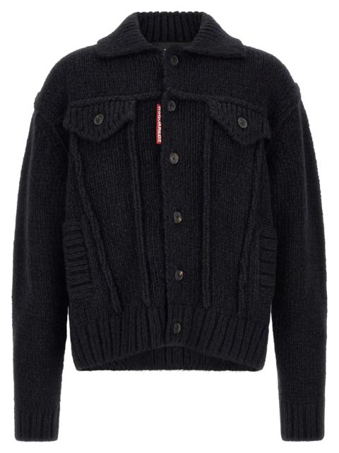 DSQUARED2 Dsquared2 Men Logo Patch Cardigan