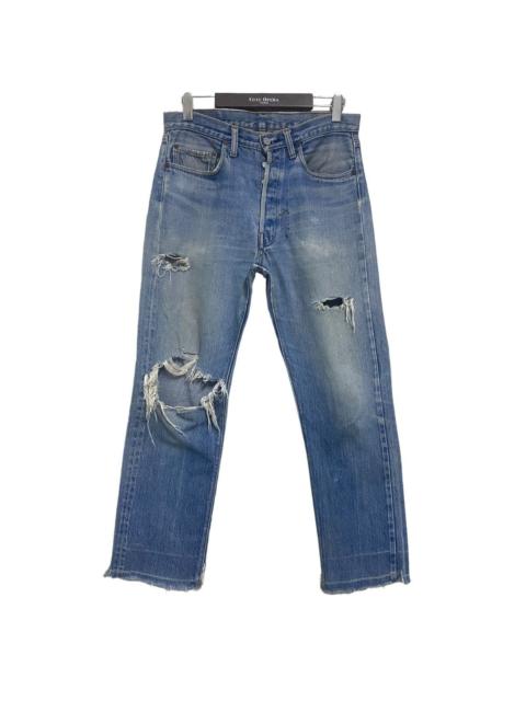 Levi's Vintage 70s Levis 501 Redline Jeans Button 6 Distressed