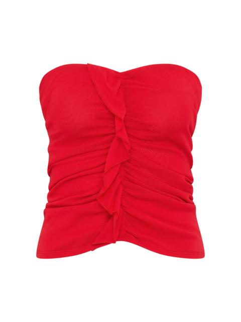 Paris Georgia Minimal Ruffled Bodice red