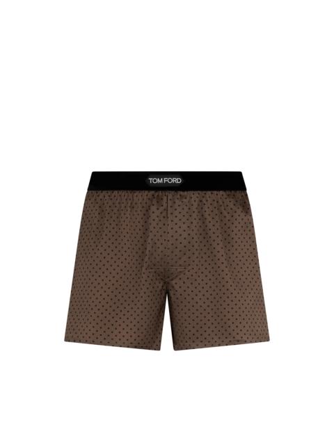 TOM FORD MICRODOT PRINT SILK BOXERS