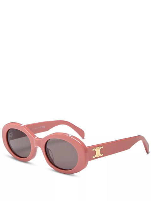 CELINE Triomphe Oval Sunglasses, 52mm