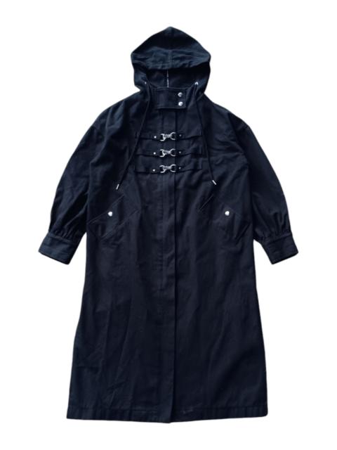 Other Designers Designer - Noir contemporain hooded coat jacket