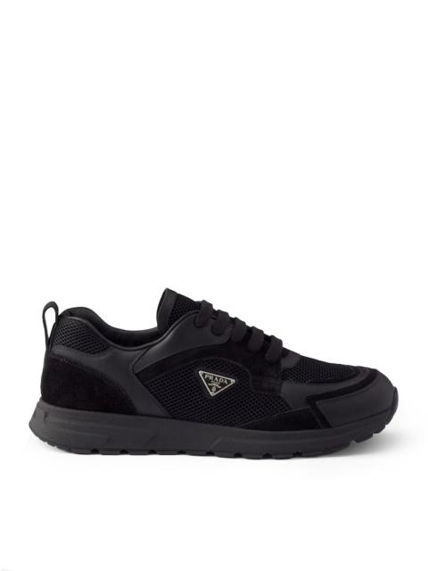 Prada Prada Men Prax Sneakers In Leather And Fabric