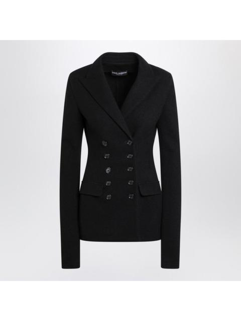 Dolce & Gabbana Dolce&Gabbana Black Double-Breasted Wool Cloth Jacket Women