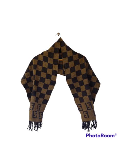 Fendi Monogram Muffler Checkerboard Scarf