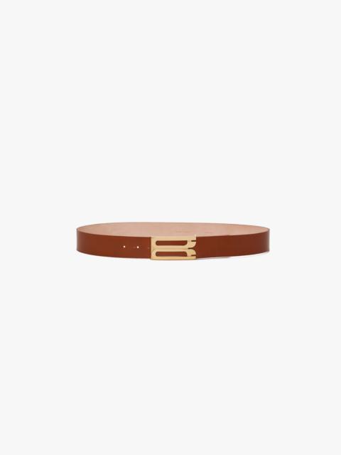 Victoria Beckham Jumbo Dorian Belt In Tan Smooth Leather