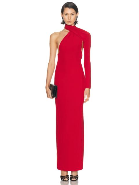 courrèges One Shoulder Long Dress