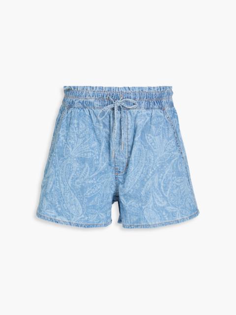 VERONICA BEARD Wilder floral-print denim shorts