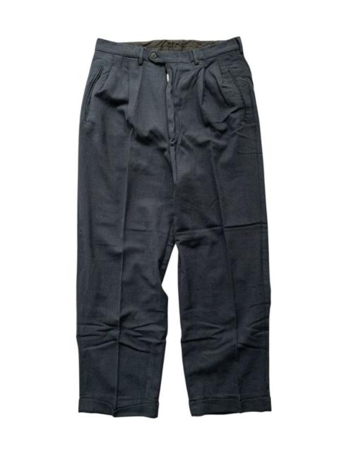ZEGNA 80s Ermenegildo Zegna Textured Pleated Baggy Trousers
