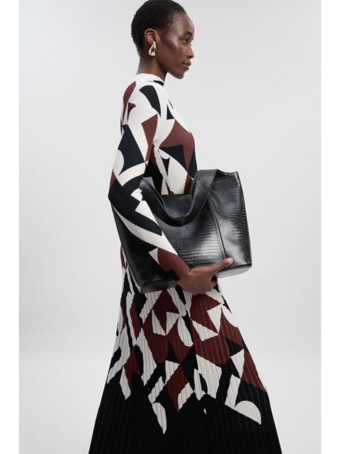 KAREN MILLEN Petite Geo Jacquard Knit Maxi Dress