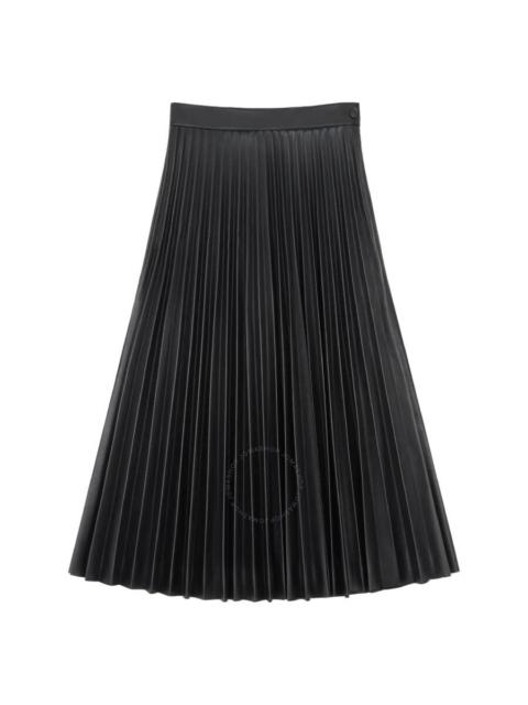MM6 Black Pleated Midi Skirt