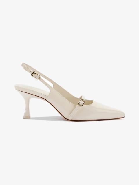 Larroudé Ines Pump In Ivory Leather