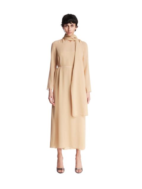 The Row Beige Midi Silk Dress