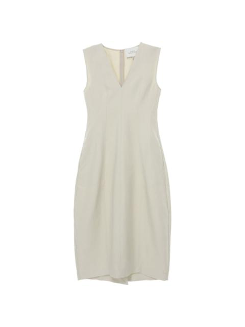 sculpted sleeveless maxi dress