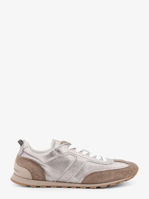 Brunello Cucinelli Brunello Cucinelli Women Laminated Leather And Suede Sneakers