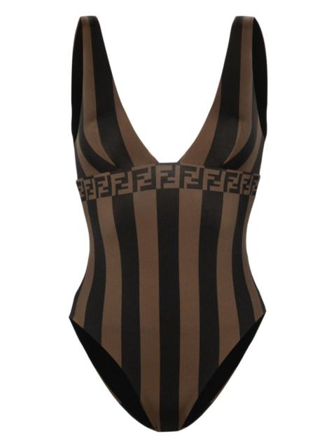 Fendi Women Pequin Lycra Swimsuit