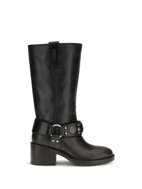 Chloé Chloé Dakota Buckle Knee-high Boots Black