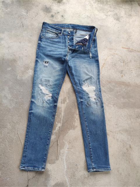 Other Designers Japanese Brand - Vintage Japanese Button Denim Distressed Faded Denim