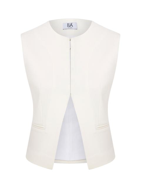 ILA Romy Cropped Vest white