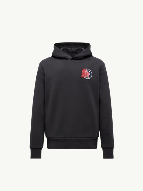 Moncler Star Logo Patch Cotton Hoodie