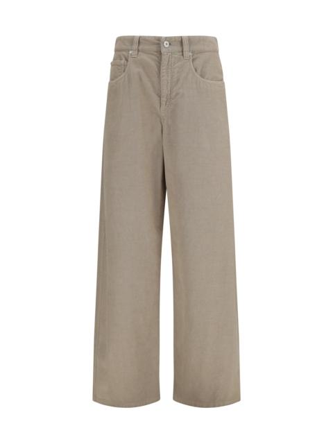 Brunello Cucinelli Brunello Cucinelli Straight-leg Cotton Linen Pants Deep Beige
