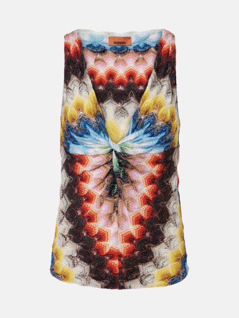 Missoni Gathered lamé top