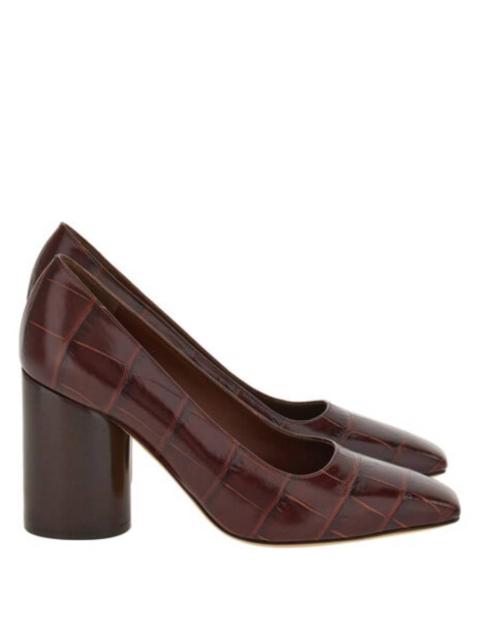 FERRAGAMO Ferragamo Pamela 85 Croc-Embossed Pumps, Size 7 C