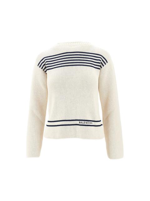 BALENCIAGA Balenciaga Boat-neck Cotton Sweater Beige